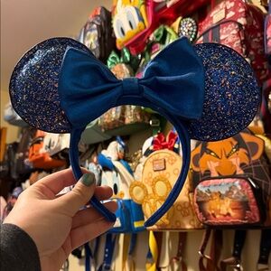 Sparkly Blue Disney Mouse Ears Headband